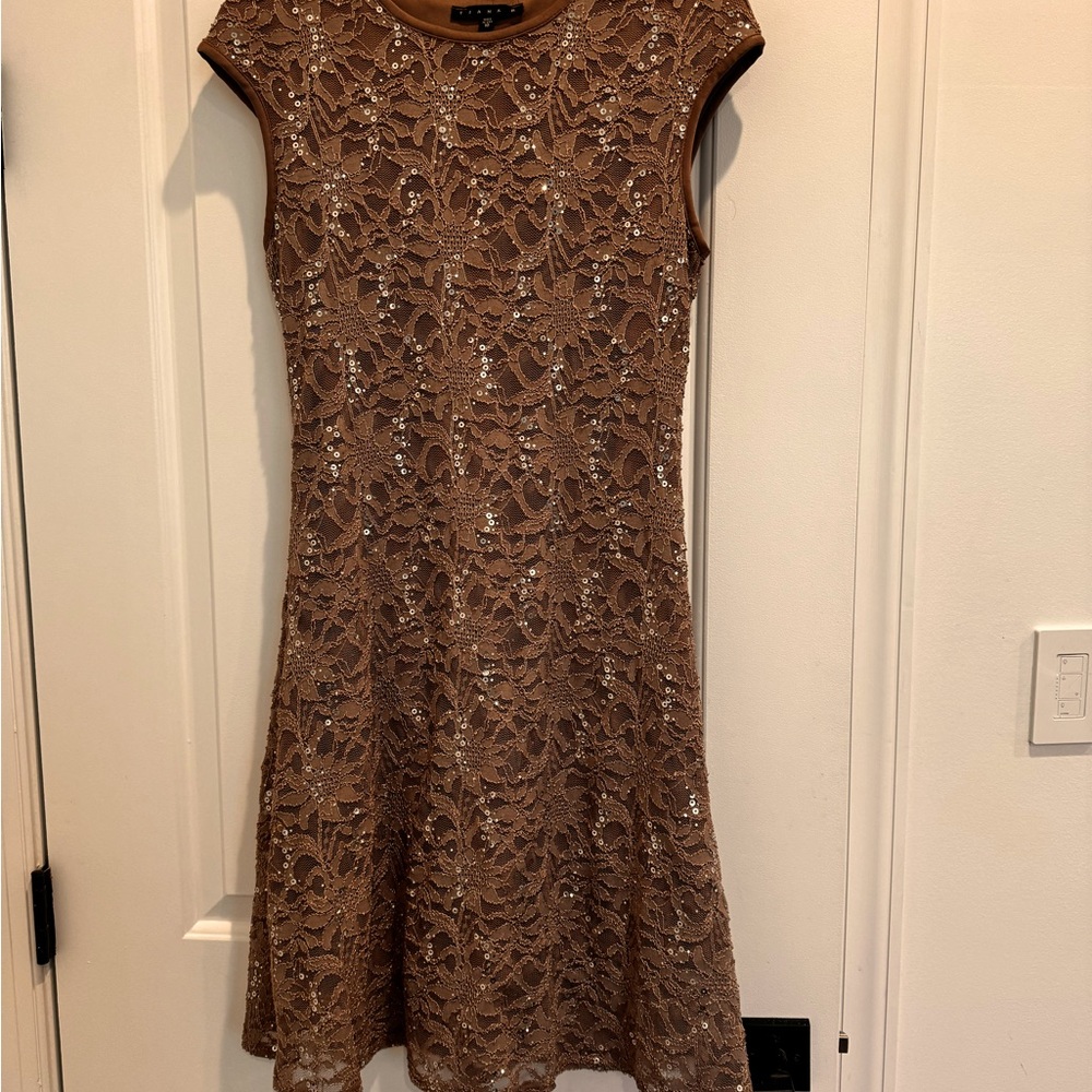Light brown stretch sparkle dress